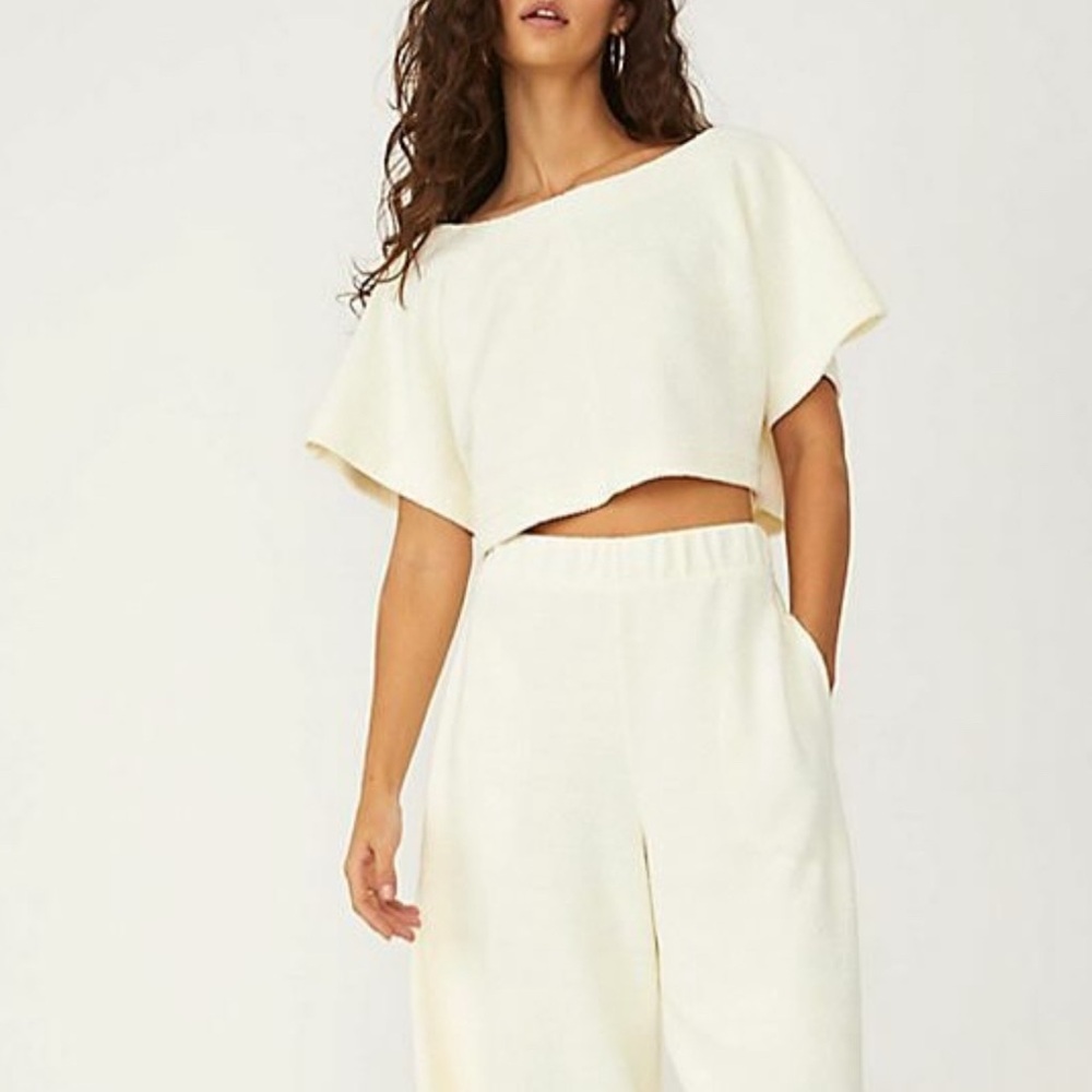 Free People beach textured oversized tee
